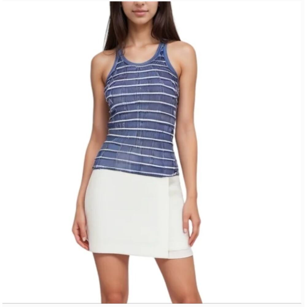 New with tags Aerie Blue & White Stripped Soft Stretchy Tank SZ XXL